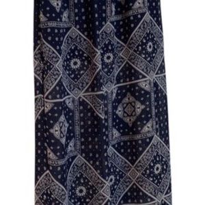 Lined shooter bandana blue skirt